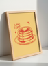 Pancakes Wall Art | Golden & Good Kitchen Decor | Retro Diner Poster Print