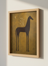 Mystical Horse Wall Art | Abstract Animal Print, Gold Home Decor | Boho Nursery Poster