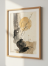 Zen Cherry Blossom Art | Japanese Style, Abstract Moon Poster | Minimalist Decor
