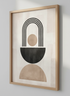 Minimalist Boho Arch Wall Art Print | Mid Century Modern Living Room Decor | Neutral Aesthetic Abstract Poster