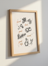 Good Food Good Mood Good Life Print | Kitchen Line Art, Minimalist Decor Gift