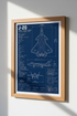 J-20 Mighty Dragon Blueprint Wall Art | Mancave Decor | Aviation Blue Poster