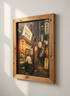 Japanese Street Yakitori Bar Wall Art Print | Tokyo Alley Decor | Rustic Ink Paint Poster