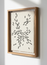 Abstract Boho Dash Line Art Print | Minimalist Mid-Century Modern Wall Decor | Beige Black Living Room Poster