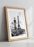 Eiffel Tower Watercolor Art | Black & White Paris Print, Living Room Decor