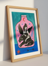 Mystical Angel Panther Art Print | Dreamy Fantasy Wall Decor | Spiritual Witchy Aesthetic Poster | Goth Pop Art