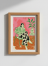 Abstract Figurative Woman Art Print | Bold Pink Green Decor | Eclectic Home Poster | Hand Drawn Wall Art | Modern Female Artwork