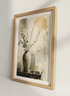 Zen Cherry Blossom Vase Art | Japanese Style Still Life Print, Bedroom Decor