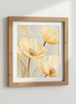 Abstract Gold Floral Art Print | Modern Botanical Wall Decor | Elegant Flower Poster