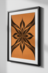 Abstract Floral Mandala Wall Art Print | Orange & Brown Geometric Flower Poster | Modern Boho Home Decor Wall Hanging