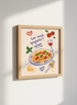Spaghetti Wall Art Print | Kitchen Decor | Food Illustration Poster