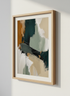 Abstract Emerald & Gold Wall Art Print | Boho Living Room Decor | Modern Aesthetic Bedroom Wall Decor | Unframed, Framed, Digital
