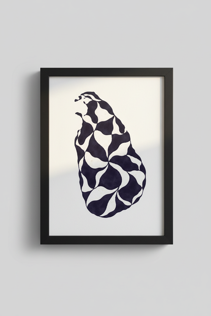 Abstract Swirl Wall Art Print | Boho Living Room Decor | Modern Minimalist Poster | Unframed, Framed &amp; Digital Download