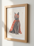 Superhero Cat Wall Art | Kids Room Decor | Whimsical Animal Poster Print