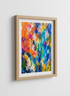 Abstract Impressionist Wall Art Print | Vibrant Living Room Decor | Colorful Palette Knife Texture Poster
