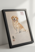Golden Retriever Dog Wall Art Print | Pet Portrait Home Decor | Animal Lover Gift | Japanese Art Style Poster