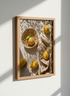 Rustic Lemon Bowl Wall Art Print | Kitchen Decor | Mediterranean Aesthetic Poster | Botanical Still Life Framed Print