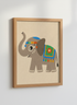Nursery Elephant Wall Art Print | Boho Kids Room Decor | Whimsical Animal Poster | Cute Nursery Art | Baby Shower Gift