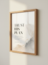 Jeremiah 29:11 Trust His Plan Wall Art | Christian Scripture Decor | Bible Verse