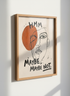 Abstract Face Line Art Print | Living Room Decor | Modern Minimalist Quote Poster
