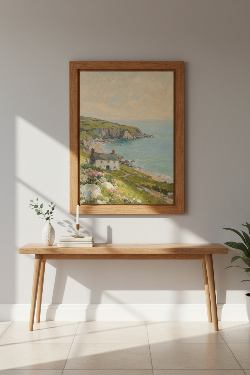 Impressionist Coastal Wall Art Print | Living Room Decor | Soft Seaside Poster
