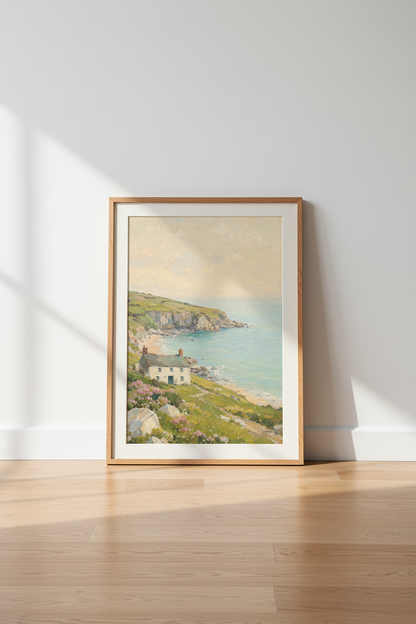 Impressionist Coastal Wall Art Print | Living Room Decor | Soft Seaside Poster
