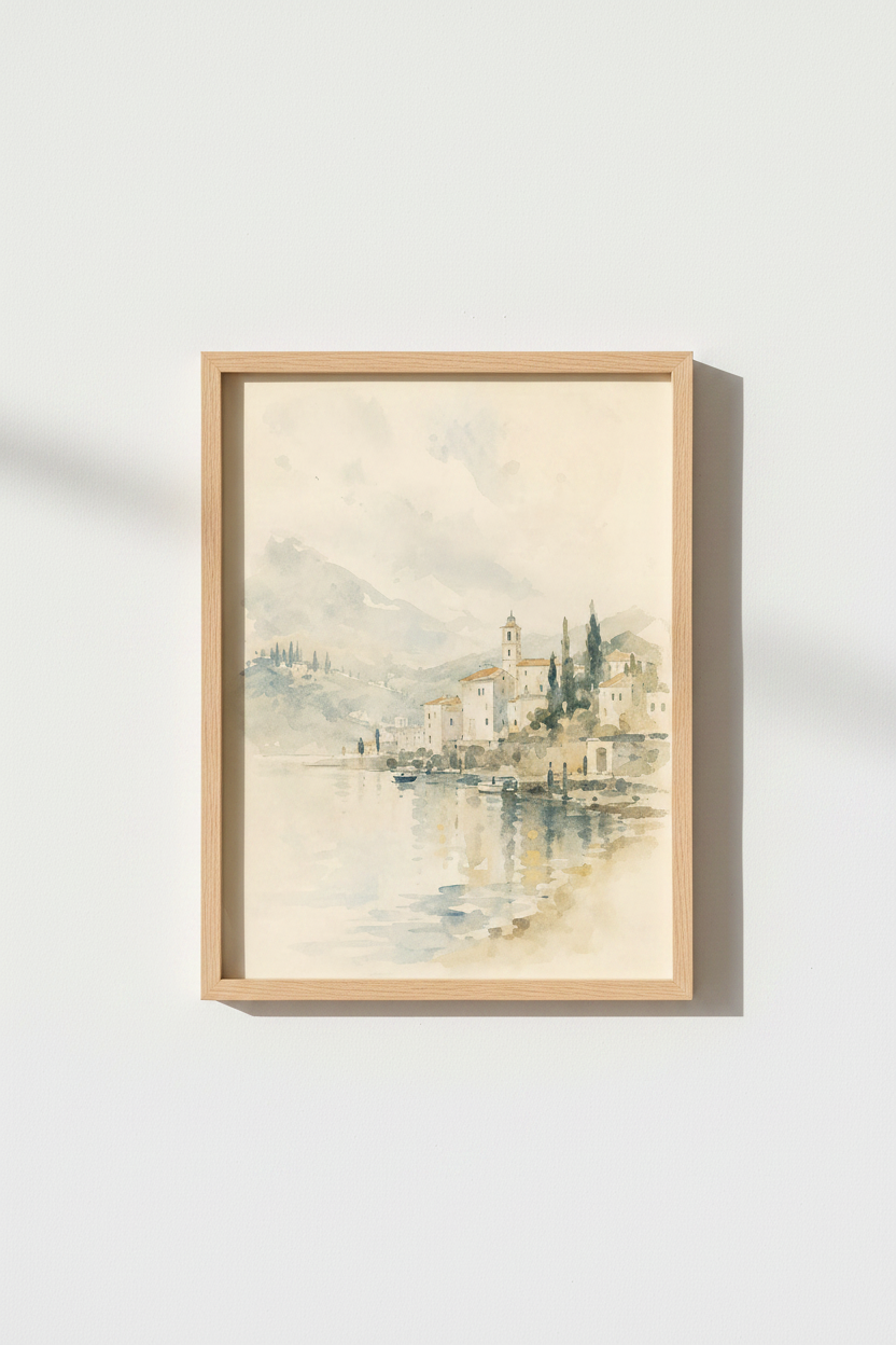 coastal wall art | Soft blues and sand tones | Living room decor