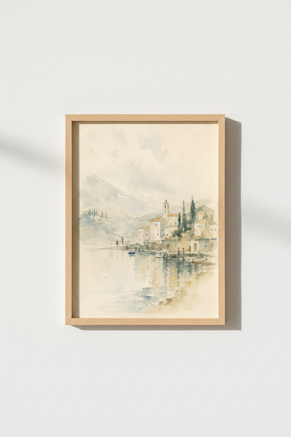 coastal wall art | Soft blues and sand tones | Living room decor