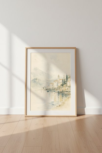 coastal wall art | Soft blues and sand tones | Living room decor