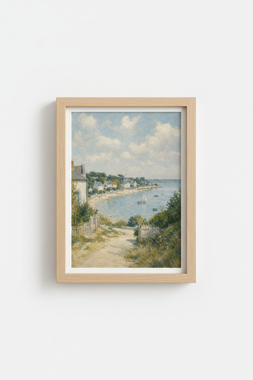 Impressionist Coastal Wall Art Print | Living Room Decor | Soft Seascape Poster