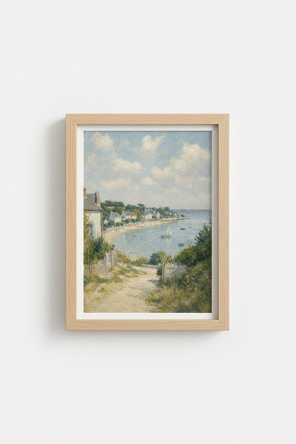 Impressionist Coastal Wall Art Print | Living Room Decor | Soft Seascape Poster