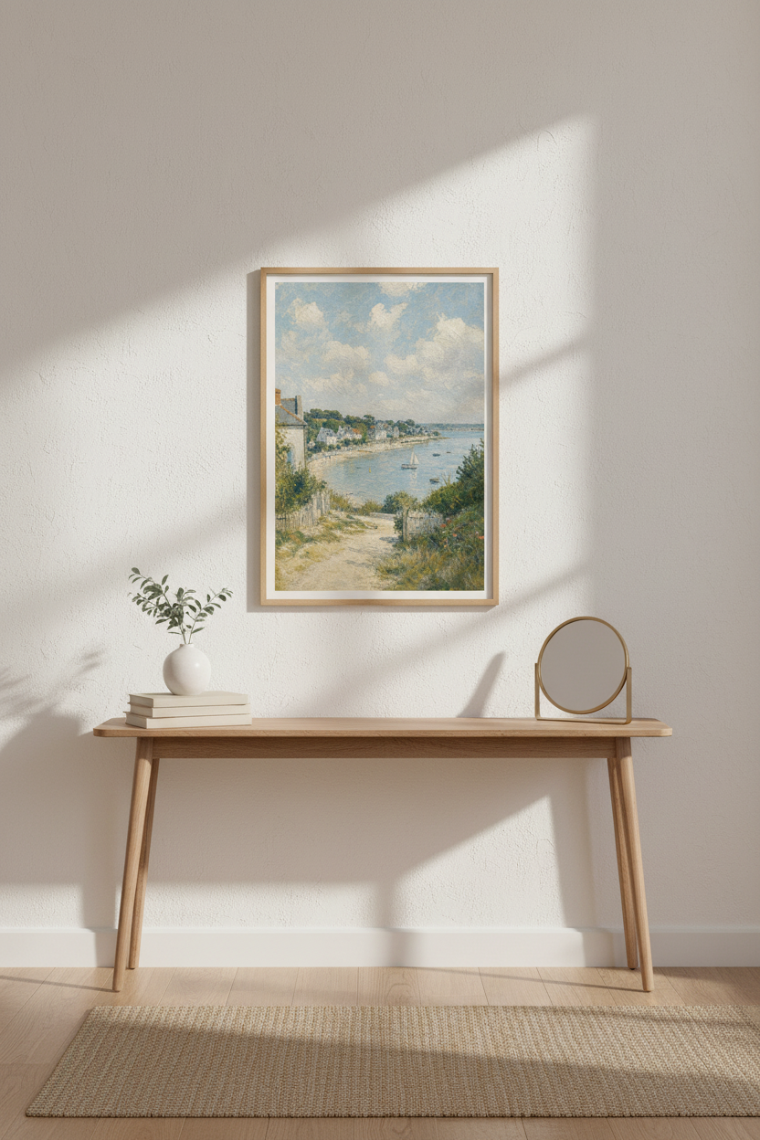 Impressionist Coastal Wall Art Print | Living Room Decor | Soft Seascape Poster
