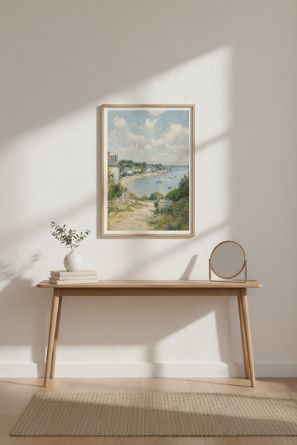 Impressionist Coastal Wall Art Print | Living Room Decor | Soft Seascape Poster