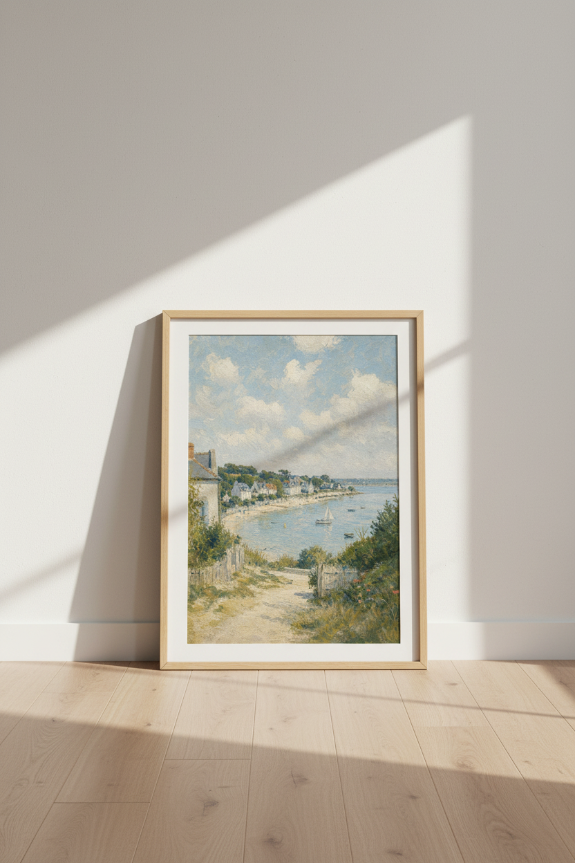 Impressionist Coastal Wall Art Print | Living Room Decor | Soft Seascape Poster