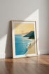 Minimalist Beach Sunset Wall Art | Coastal Landscape Decor | Modern Nature Poster