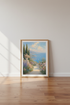 Mediterranean Coastal Landscape | Impressionist Oil Painting, Living Room Decor