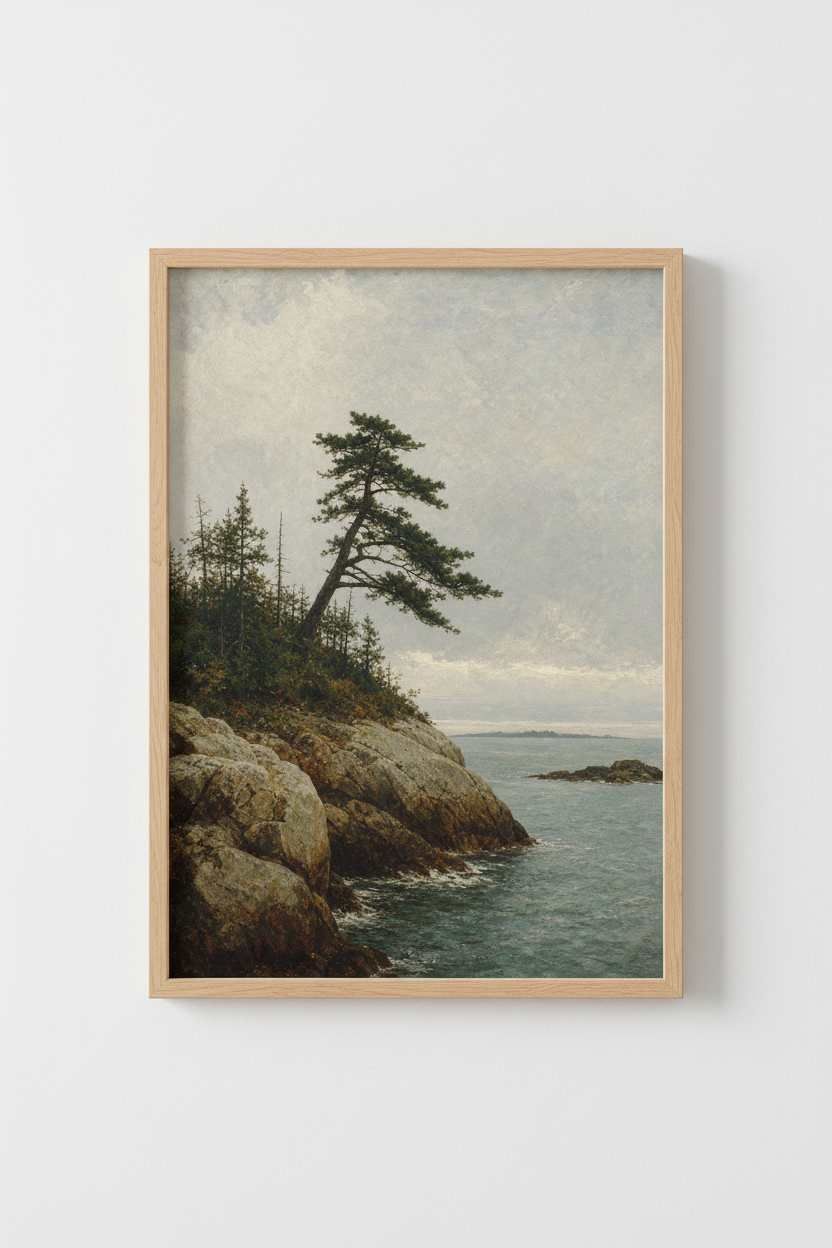 Coastal Wall Art Print | Living Room Decor | Rustic Seascape Poster