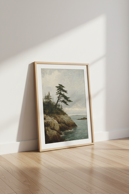 Coastal Wall Art Print | Living Room Decor | Rustic Seascape Poster