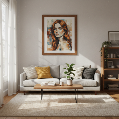 Retro Surrealist Landscape Wall Art | Cosmic Desert Decor | Modern Psychedelic Poster