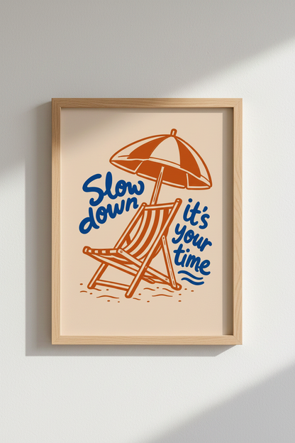 Retro Beach Wall Art Print | Coastal Decor | Summer Aesthetic Poster