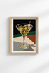 Martini Olive Art Print | Modern Cocktail Poster, Home Bar Decor Oil Painting