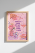 Preppy Pink Wall Art Print | Disco Ball & Cocktail Poster | Trendy Dorm Decor