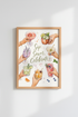 Watercolor Cocktail Wall Art Print | Bar Cart Decor | Modern Kitchen Poster