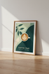 Coffee Time Latte Art Print | Green Kitchen Decor | Minimalist Poster Art