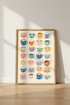 Coffee Cups Wall Art | Watercolor Cafe Mug Poster, Kitchen & Coffee Bar Decor