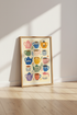 Teapots and Coffee Mugs Wall Art Print | Kitchen Decor | Whimsical Folk Poster