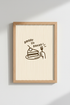 Cake Wall Art | Minimalist Line Art, Dining Room Decor
