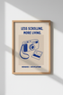Typography Quote Poster | Minimalist Blue Camera Print, Digital Detox Wall Art