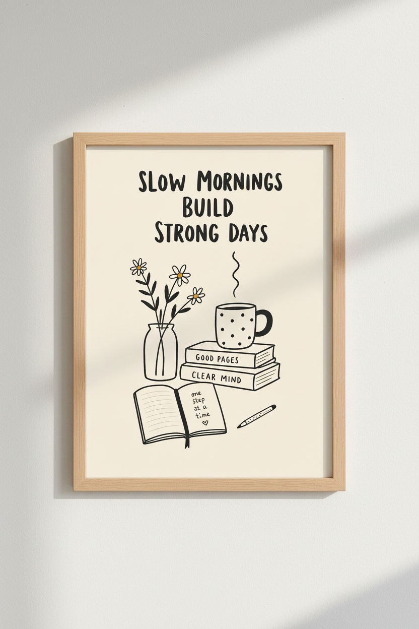Cozy Wall Art Print | Living Room Decor | Minimalist Poster