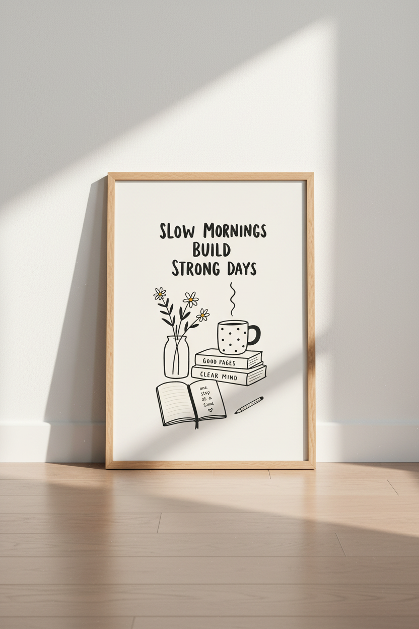 Cozy Wall Art Print | Living Room Decor | Minimalist Poster